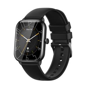 INF Smartwatch für Herren Damen, Bluetooth-Uhr, Herzfrequenz, Blutdruck, Blutsauerstoff, Schlafdaten Schwarz