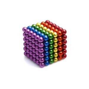 216 Stück Neodym Kugeln-Magnet 5 mm Ø Regenbogen - Puzzle