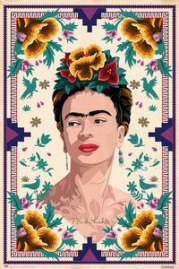 Grupo Erik Frida Kahlo Ilustracion Poster 61x91.5cm.