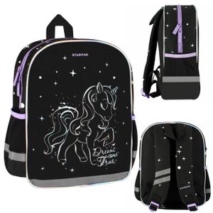 Einhorn schwarz holografischer Vorschulrucksack für Mädchen 31x25x10 STARPAK, gepolstert