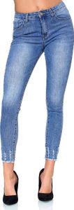 Elara Damen Jeans EL01D2 Blau-50 (5XL)