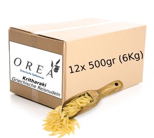 KRITHARAKI - griechische Reisnudeln PASTA Großpackung 12x500gr (6Kg)