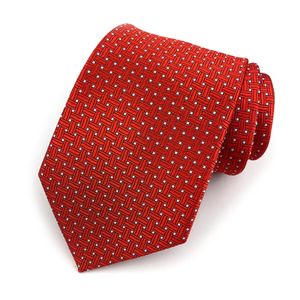Herren-Krawatte, exquisites All-Match-Accessoire, Gentleman-Karo-Geschäftskrawatte für Bankett, Rot