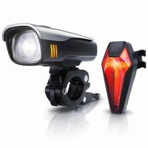 Aplic LED Fahrradlampen-Set mit Front & Rücklicht - Fahrradbeleuchtung mit Akku / StvZO zugelassen