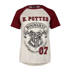 Harry Potter - Hogwarts T-Shirt für Mädchen PG519 (116) (Beige/Burgunder)