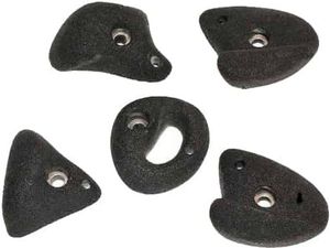 Klettergriffe Klettersteine M 5 Stk - Schwarz