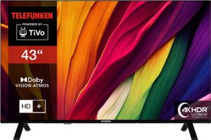 Telefunken 43 Zoll Fernseher Smart TV (4K UHD, HDR Dolby Vision, Dolby Atmos, 6 Monate HD+ inkl.)