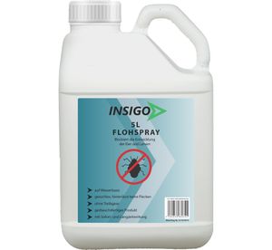 INSIGO 5L Anti-Flohspray, Mittel gegen Flöhe, Flohschutz, Katzenfloh, Hundefloh, Insektenschutz, gegen Ungeziefer & Parasiten, Innen & Außen
