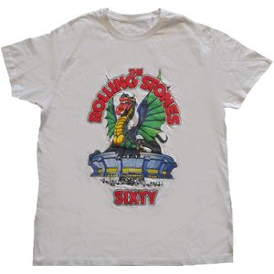 The Rolling Stones - "Sixty Stadium Dragon" T-Shirt für Herren/Damen Unisex RO4459 (M) (Weiß)