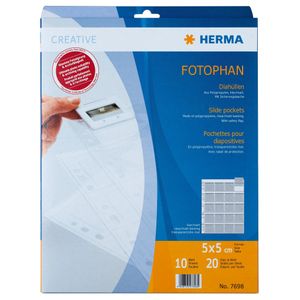Pouzdra na diapozitivy HERMA pro 35mm diapozitivy 10 pouzder čirá/matná
