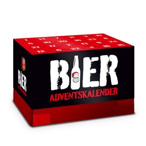 itenga Adventskalender für Bierkasten Schrift rot schwarz weiß (Motiv 3) Bierkastenadventskalender