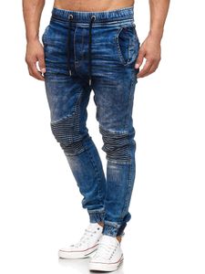 Tazzio Herren Jeans Regular Fit im Biker Jogger-Stil 16505 Blau XXL