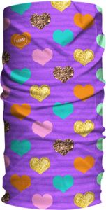 HAD Multifunktionstuch Kids, 48 cm, Herzerl - Lila