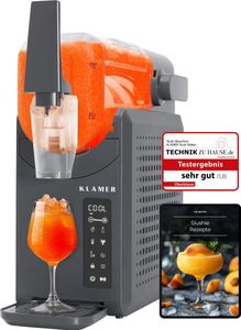 KLAMER Slush Maschine, mit 5 voreingestellten Programmen: Slushie, Cocktail, Milchshake, Frappé, Wein, Automatische Reinigung, 2L Fassungsvolumen, Turbo Freeze, kein Eis erforderlich