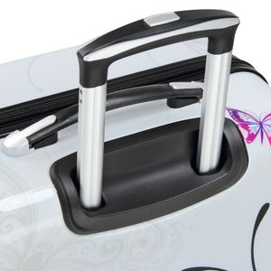 Monzana® Hartschalenkoffer Butterfly Trolley Reisekoffer Koffer M L XL 4 Rollen, Größe:XL
