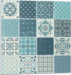 Muster Im Geometrischen Mosaik – Selbstklebende Fliesen – Wandverkleidung – Wandpaneel – PVC Fliesen – Vinylflisen – PCV Flisen – Selbstklebend – Wanddeko – 20 Stück 20 x 20 cm