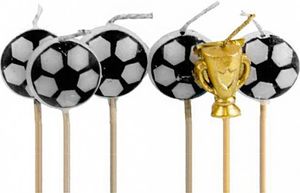 6 Fußball Champion Tortenkerzen