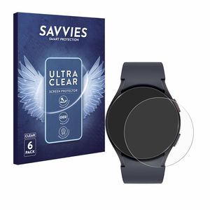 6x Savvies Schutzfolie für Samsung Galaxy Watch 6 (44 mm) Folie Klar