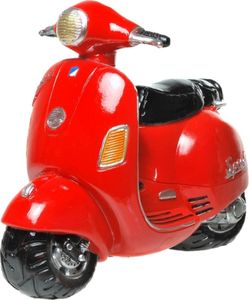 Spardose "Motorroller" rot, mit Pfropfen
