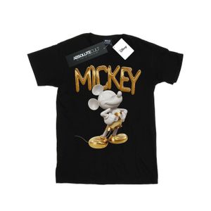 Disney - "Mickey Mouse Gold Statue" T-Shirt für Herren BI41150 (4XL) (Schwarz)