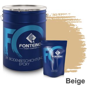 2K Epoxidharz Bodenbeschichtung Bodenfarbe Epoxy Garage Farbe Beige – 2,5Kg