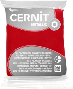 Cernit Polymer Clay Metallic Polymer-Ton Red 56 g