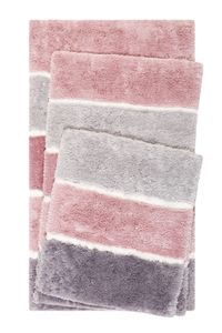 Badteppich sehr flauschig - rosa grau - Größe: 55 x 65 cm » Rio Marina «