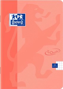 Oxford touch pastelový koralový zošit A5 60k check Oxford touch pastelový balenie 5 ks