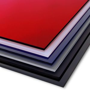Farbige Acrylglasplatte für vielfältige Anwendungen wetterbeständige Oberfläche 3 mm Schwarz matt 50x50 cm