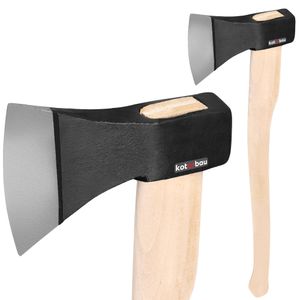 KOTARBAU Axt Geschmiedet 1.8 kg Gesamtlänge 783 mm mit Holz-Stiel Axt zum Holzspalten Spaltbeil Spalthammer Beil Holzhacken