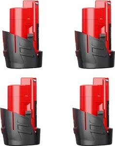 Baterie Milwaukee M12, kapacita 3500 mAh, dobíjecí li-ion baterie, 4 ks 3,5Ah baterie