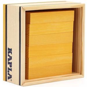 KAPLA-Holzplättchen 40er Box gelb Pinienholz Bausteine Baukasten