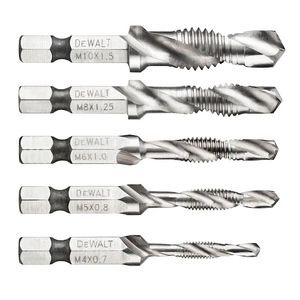 DeWalt 5-tlg. Gewindebohrer- und Bohrerset