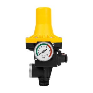 Fiqops Pumpensteuerung Druckschalter Tiefbrunnen Pumpenschalter Hauswasserwerk Automatik 1.5bar.-6bar gelb ohne Kabel