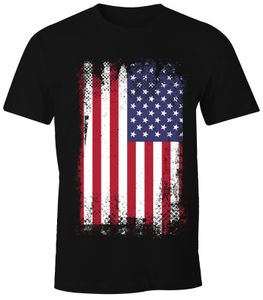 Herren T-Shirt - Amerika Flagge USA - Comfort Fit MoonWorks®  5XL