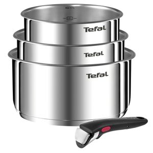 TEFAL Ingenio Emotion - Zestaw 3 rondli ze stali nierdzewnej ze zdejmowanym uchwytem