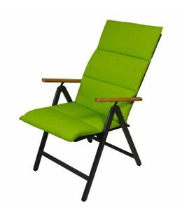 Rollstep Hochlehner Polsterauflage - grün - Gartenstuhl Auflage Stuhlkissen Sitzkissen