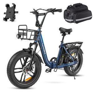 Rowery elektryczne E Bike składane rowery składane rowery E-bike z 48V 13Ah, E Bike 20 * 4.0 cala, e-rower 7-biegowa skrzynia biegów wyświetlacz LCD z koszem dla mężczyzn kobiet