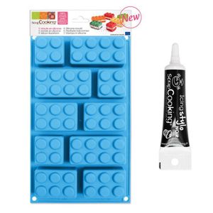 Silicon Backform ScrapCooking Lego + Icing schwarzen Stift