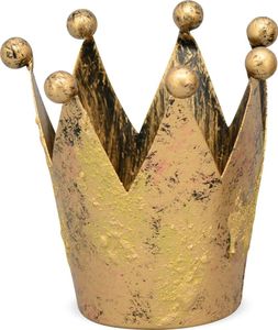 Krone Dekoaufsteller Windlicht Aufsteller gold Ø 8x8 cm