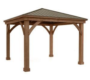 Pavillon WESTMANN Holz Devon 12x12 336 x 336 cm lasiert