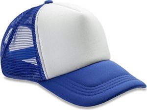 Result Headwear RC089X |  Netzkappe Detroit 1/2 Mesh Truckers Cap - Farbe: Royal/White - Größe: One Size