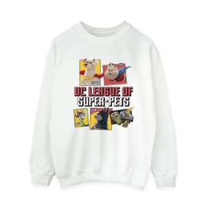 DC Comics - "DC League Of Super-Pets Profile" Sweatshirt für Damen BI16517 (S) (Weiß)