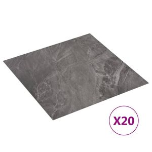vidaXL PVC dlaždice samolepiace 20 ks 1,86 m² čierna