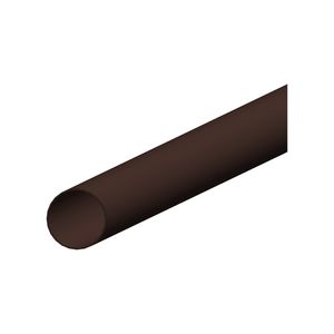 Dachrinne Halbrund 60mm Einzelteile | Fallrohr 200cm Braun | Kunststoff PVC Fallrohr DN60 | Gartenhaus Carport Terasse