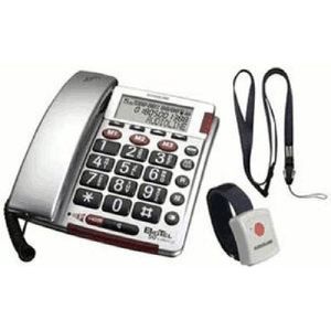 Audioline BigTel 50 Alarm Plus, Schnurgebundenes Großtastentelefon Notrufsender