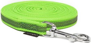 Mystique® Gummierte Schleppleine 15mm ohne Handschlaufe Standard Karabiner neon grün 20m