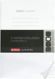 herlitz Papier-Ersatzeinlagen für Notizheft my.book flex A5 liniert 2x 40 Blatt