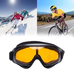 Schneebrille, Winddichte UV Schutz Fahrradbrille, Schneemobil Skibrille, Snowboardbrille, Skischutzbrille Unisex (Orange)