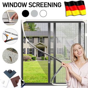 100*120cm Fliegengitter Magnetrahmen Insektenschutz Fenster ohne Bohren Magnet Moskitonetz Beige Rahmen Bausatz Mückenschutz Gitter